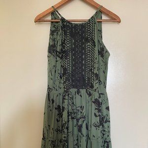 Anthropologie Green Maxi Dress